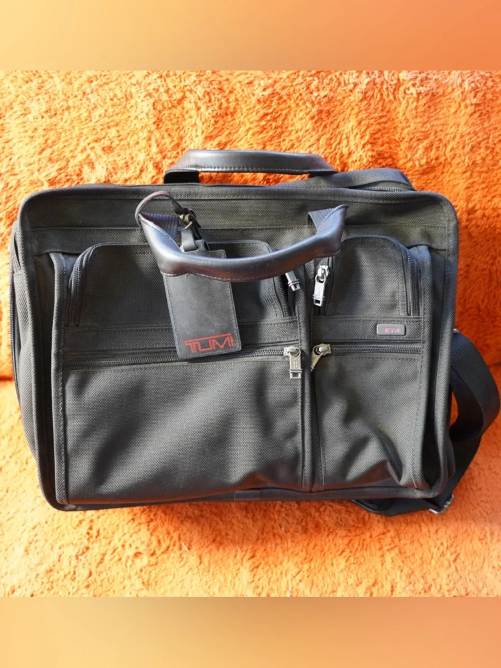 TUMI Expandable Organizer Laptop Brief Briefcase Bag 26041D4 Ballistic Nylon 10